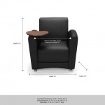OFM InterPlay Series Single Seat Chair with Bronze Tablet (821-N)