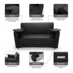OFM InterPlay Series Social Seating Sofa with Double Tungsten Tablets (822)
