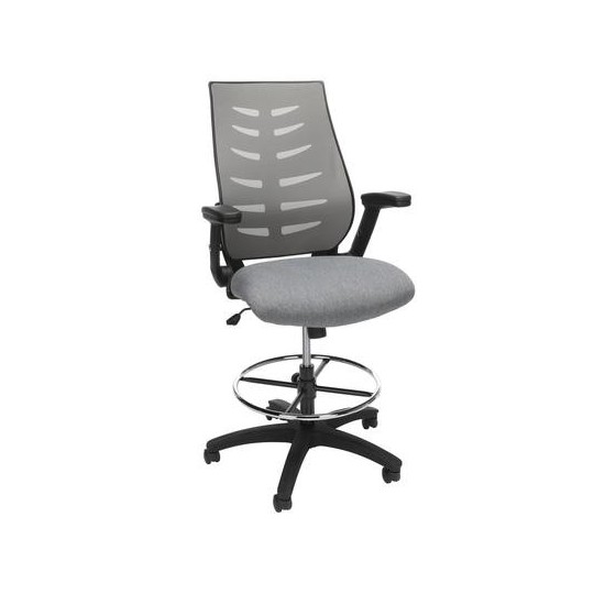 OFM Mid Back Mesh Drafting Chair, Drafting Stool, with Lumbar Support (531)