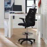 OFM Mid Back Mesh Drafting Chair, Drafting Stool, with Lumbar Support (531)