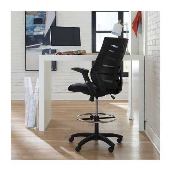 OFM Mid Back Mesh Drafting Chair, Drafting Stool, with Lumbar Support (531)