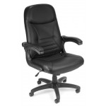 OFM MobileArm Model 550-L Leather High-Back Executive Conference Chair with Flip-up Arms