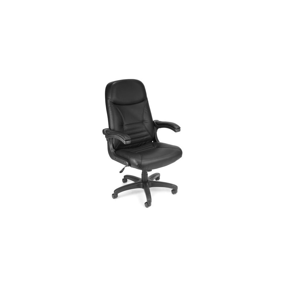 OFM MobileArm Model 550-L Leather High-Back Executive Conference Chair with Flip-up Arms