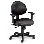 OFM Model 241-VAM-AA 24 Hour Ergonomic Task Chair with Arms, Anti-Microbial/Anti-Bacterial Vinyl, Mid Back