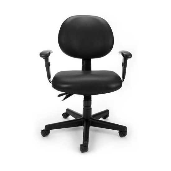 OFM Model 241-VAM-AA 24 Hour Ergonomic Task Chair with Arms, Anti-Microbial/Anti-Bacterial Vinyl, Mid Back