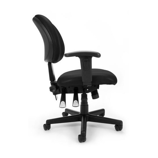 OFM Model 241-VAM-AA 24 Hour Ergonomic Task Chair with Arms, Anti-Microbial/Anti-Bacterial Vinyl, Mid Back