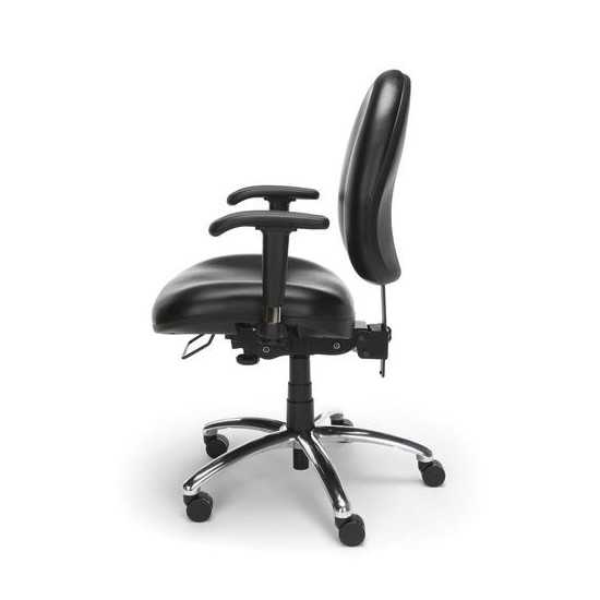 OFM Model 247-VAM 24 Hour Big and Tall Ergonomic Computer Swivel Task Chair with Arms, Anti-Microbial/Anti-Bacterial Vinyl