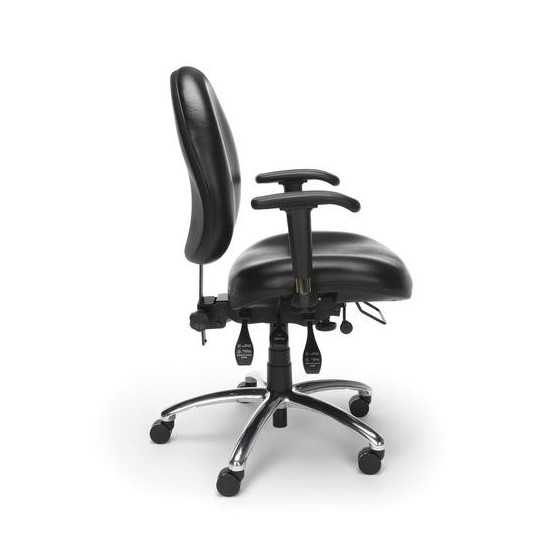OFM Model 247-VAM 24 Hour Big and Tall Ergonomic Computer Swivel Task Chair with Arms, Anti-Microbial/Anti-Bacterial Vinyl