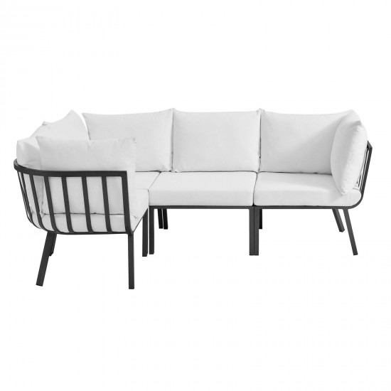 Riverside 4 Piece Outdoor Patio Aluminum Sectional