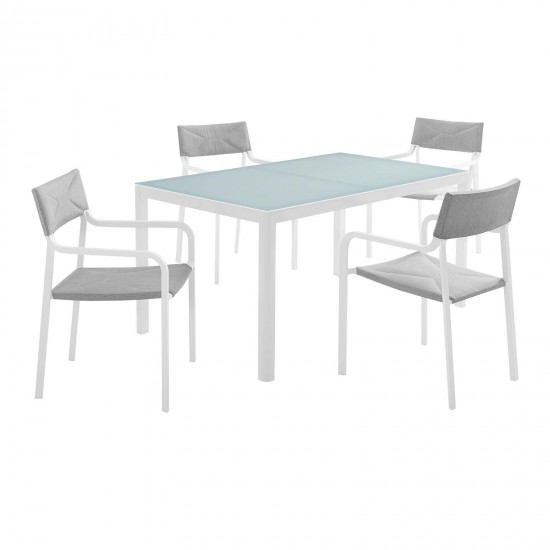 Raleigh 5 Piece Outdoor Patio Aluminum Dining Set