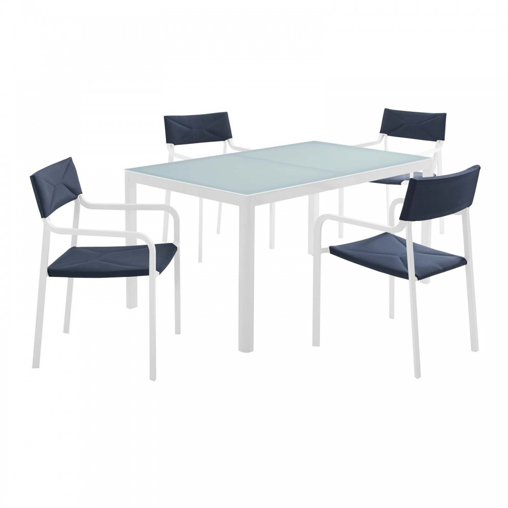 Raleigh 5 Piece Outdoor Patio Aluminum Dining Set