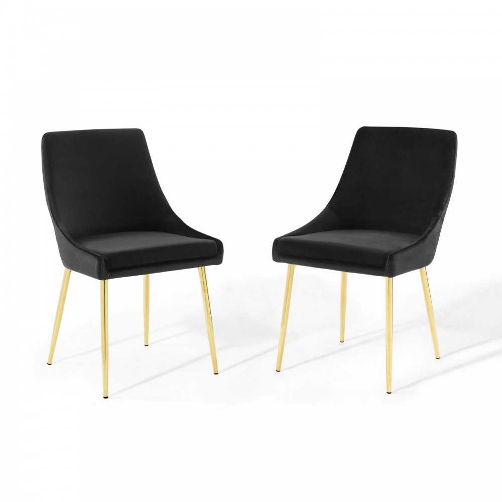 Viscount Performance Velvet Dining Chairs - Set of 2