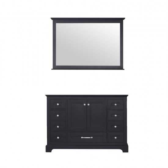 Dukes 48" Espresso Single Vanity, no Top and 46" Mirror