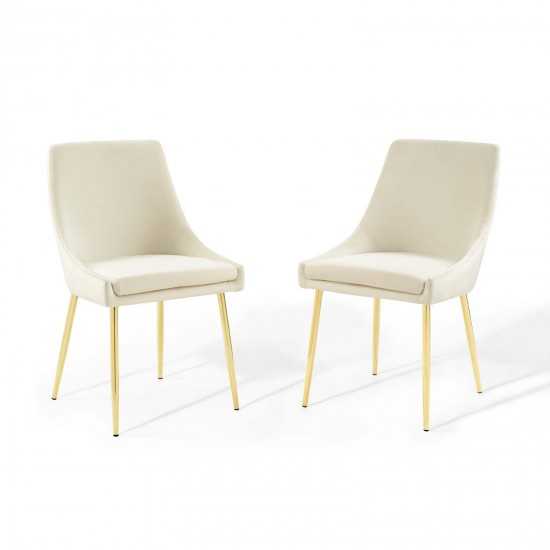 Viscount Performance Velvet Dining Chairs - Set of 2