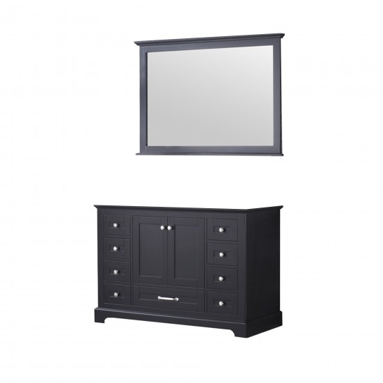 Dukes 48" Espresso Single Vanity, no Top and 46" Mirror