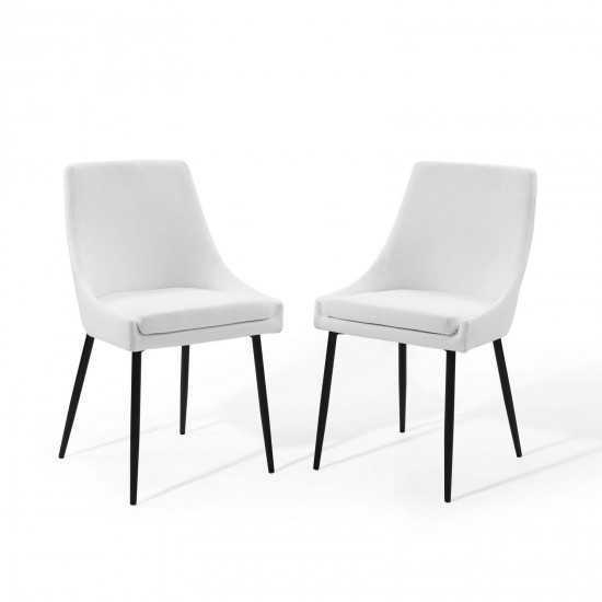 Viscount Upholstered Fabric Dining Chairs - Set of 2