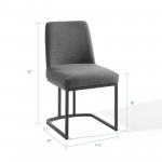 Amplify Sled Base Upholstered Fabric Dining Side Chair