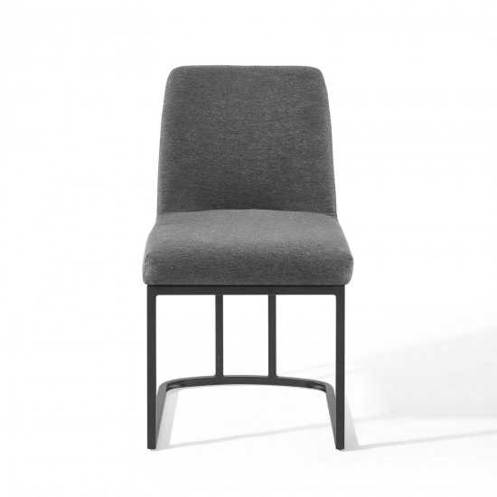 Amplify Sled Base Upholstered Fabric Dining Side Chair