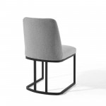 Amplify Sled Base Upholstered Fabric Dining Side Chair