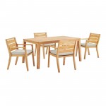 Portsmouth 5 Piece Outdoor Patio Karri Wood Dining Set