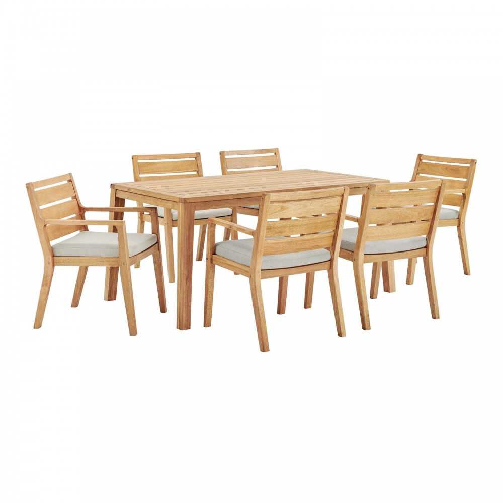 Portsmouth 7 Piece Outdoor Patio Karri Wood Dining Set