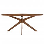 Crossroads 71" Oval Wood Dining Table