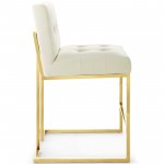 Privy Gold Stainless Steel Performance Velvet Counter Stool