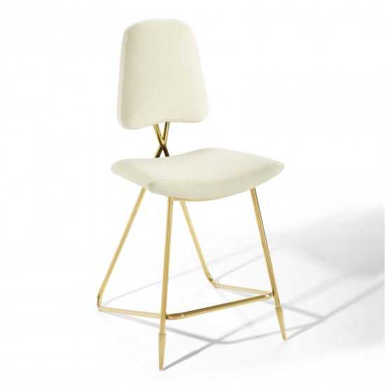 Ponder Performance Velvet Counter Stool