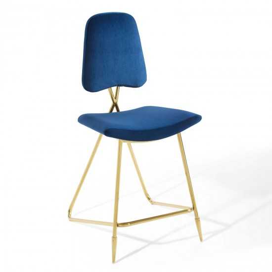 Ponder Performance Velvet Counter Stool