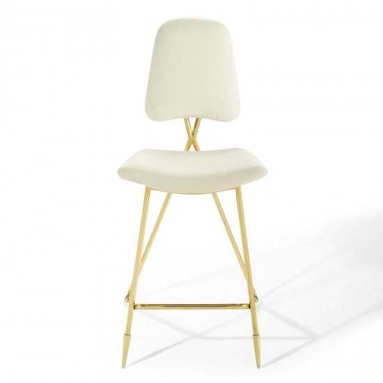 Ponder Performance Velvet Bar Stool