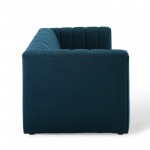 Reflection Channel Tufted Upholstered Fabric Sofa