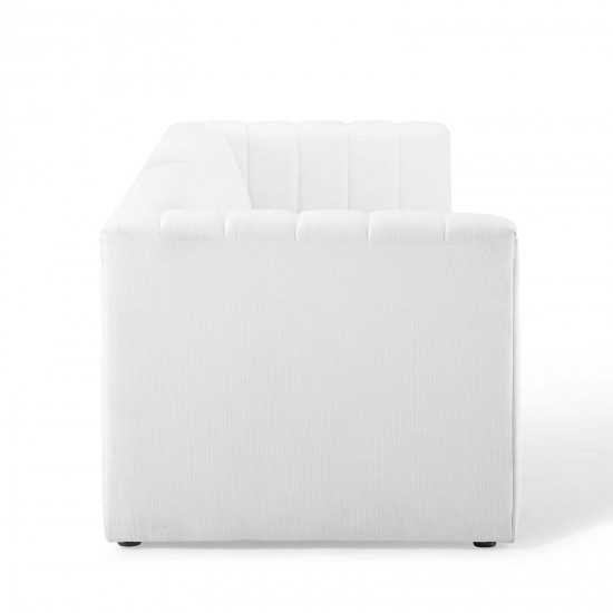 Reflection Channel Tufted Upholstered Fabric Sofa