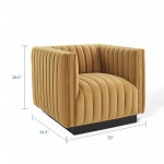 Conjure Channel Tufted Performance Velvet Accent Armchair