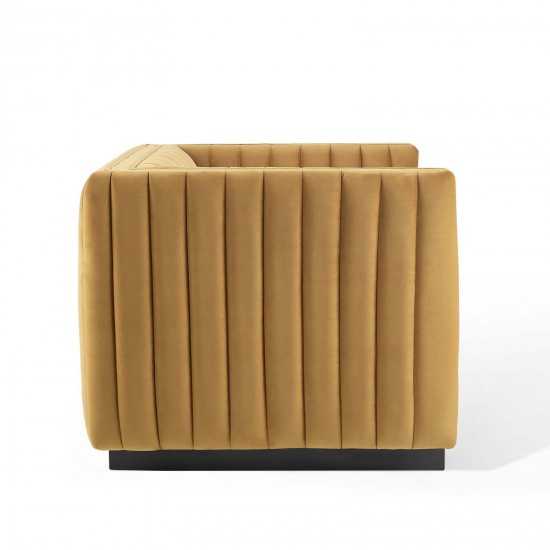 Conjure Channel Tufted Performance Velvet Accent Armchair