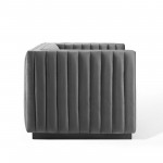 Conjure Channel Tufted Performance Velvet Accent Armchair