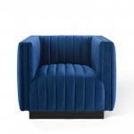 Conjure Channel Tufted Performance Velvet Accent Armchair