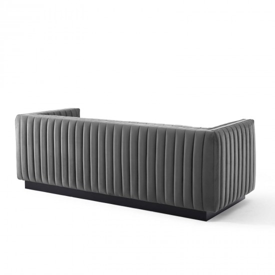 Conjure Channel Tufted Velvet Sofa