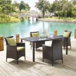 Conduit 5 Piece Outdoor Patio Wicker Rattan Set