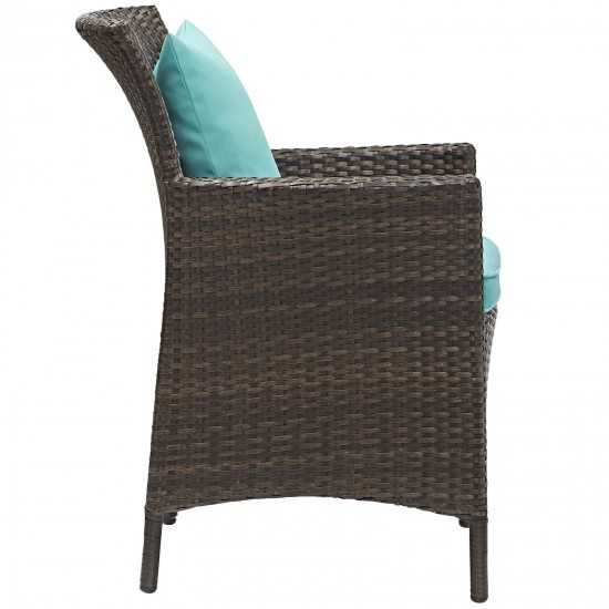 Conduit 5 Piece Outdoor Patio Wicker Rattan Set