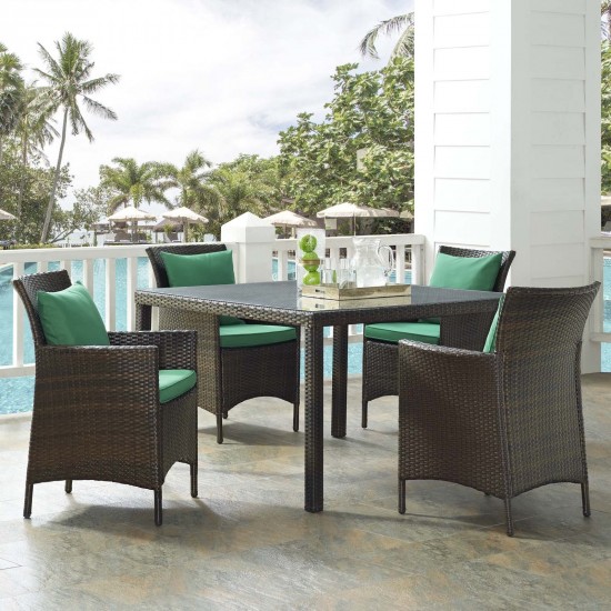 Conduit 5 Piece Outdoor Patio Wicker Rattan Set