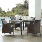 Conduit 5 Piece Outdoor Patio Wicker Rattan Set