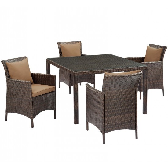 Conduit 5 Piece Outdoor Patio Wicker Rattan Set