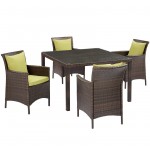 Conduit 5 Piece Outdoor Patio Wicker Rattan Set