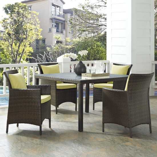 Conduit 5 Piece Outdoor Patio Wicker Rattan Set