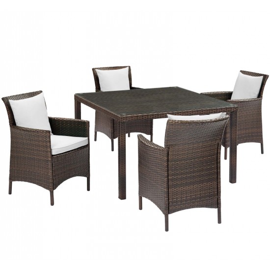 Conduit 5 Piece Outdoor Patio Wicker Rattan Set