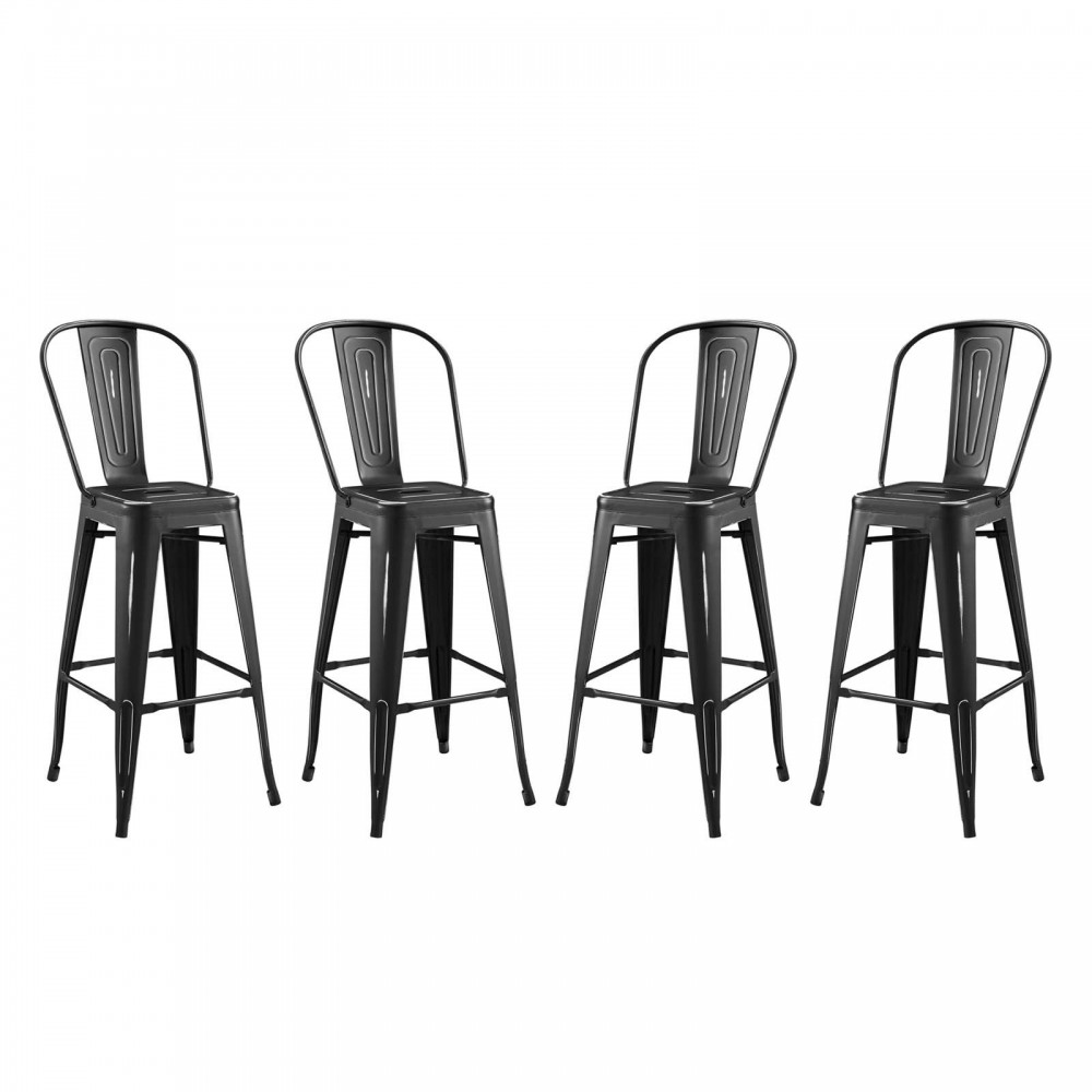 Promenade Bar Side Stool Metal Set of 4 Promenade Bar Side Stool Metal Set of 4