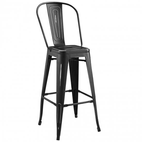 Promenade Bar Side Stool Metal Set of 4