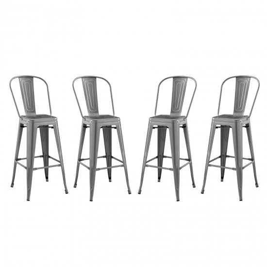 Promenade Bar Side Stool Metal Set of 4