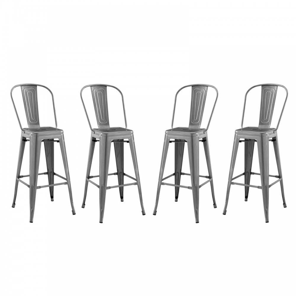 Promenade Bar Side Stool Metal Set of 4 Promenade Bar Side Stool Metal Set of 4