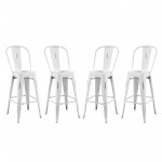 Promenade Bar Side Stool Metal Set of 4